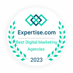 Expertise.com badge for best advertising agencies in Denver in 2021.