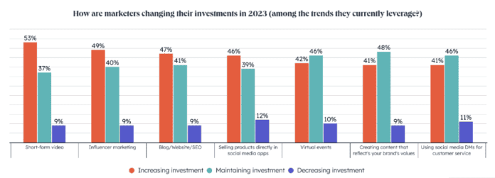 marketer investment trends 2023